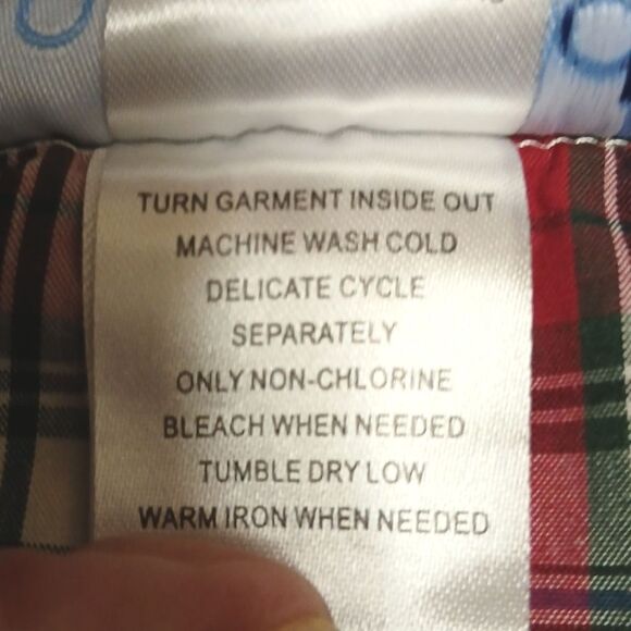 GOODLAD Boys Size 24M Red Checkered Button Down Dress Shirt - Picture 6 of 7